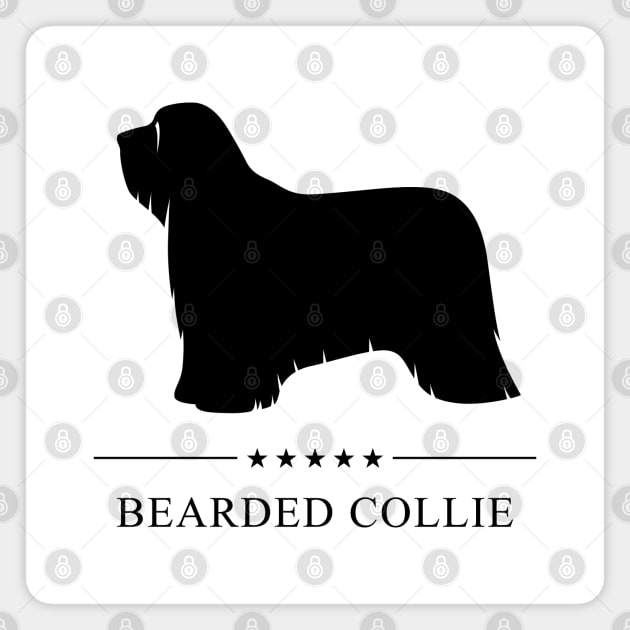 Bearded Collie Black Silhouette Magnet by millersye